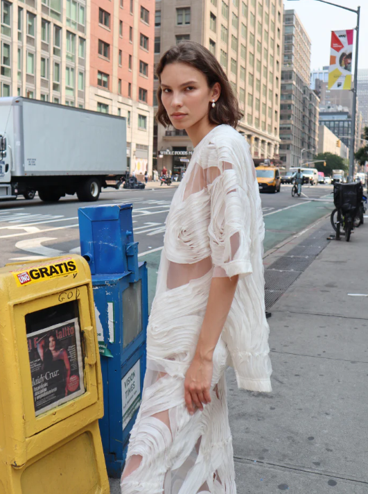 Delmare Top & Skirt, Ivory