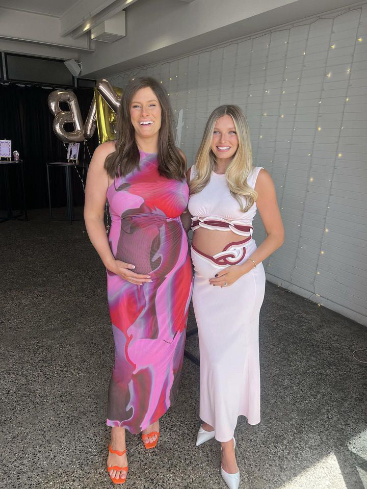 Christopher Esber Pink Ribbed Cut Out Set