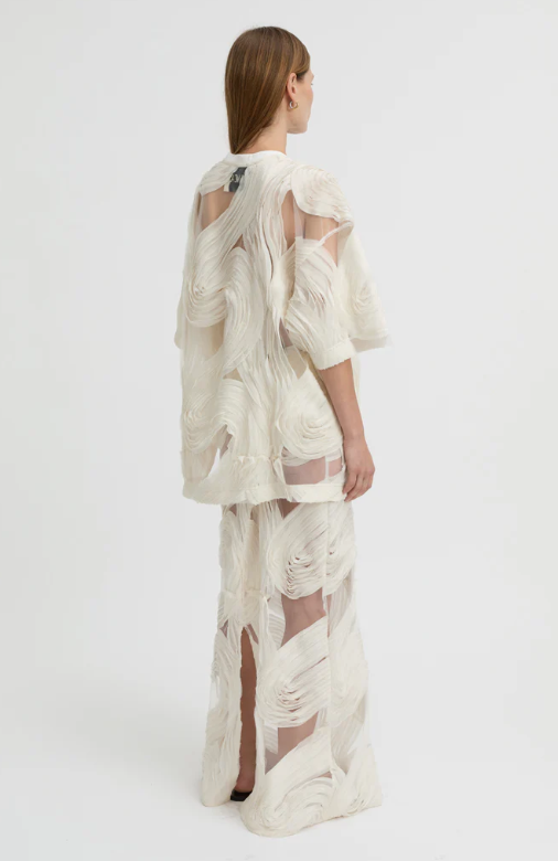 Delmare Top & Skirt, Ivory