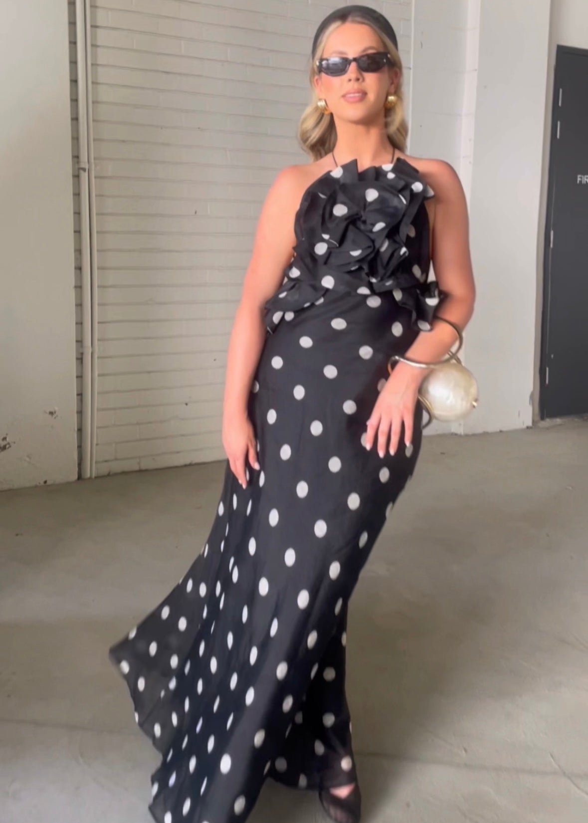 Zimmermann Crush Ruffle Halter Maxi Dress