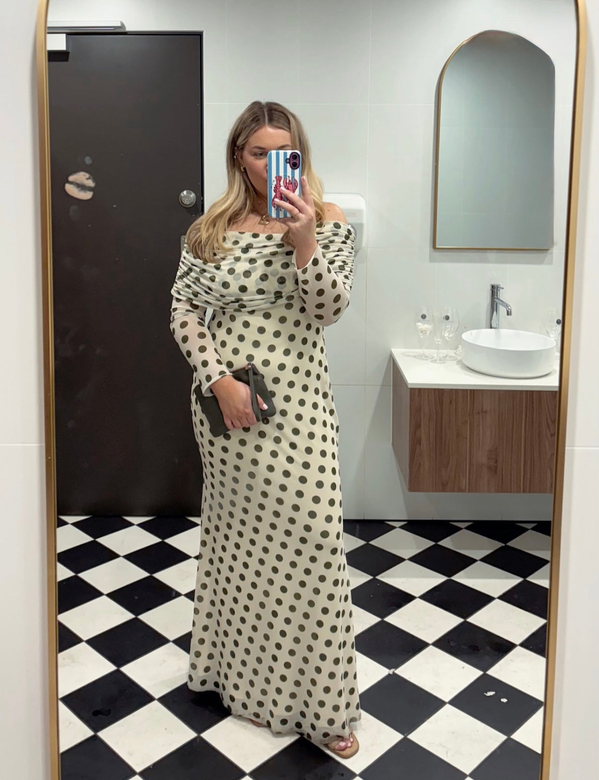 Thelma Dress in Birch Dot