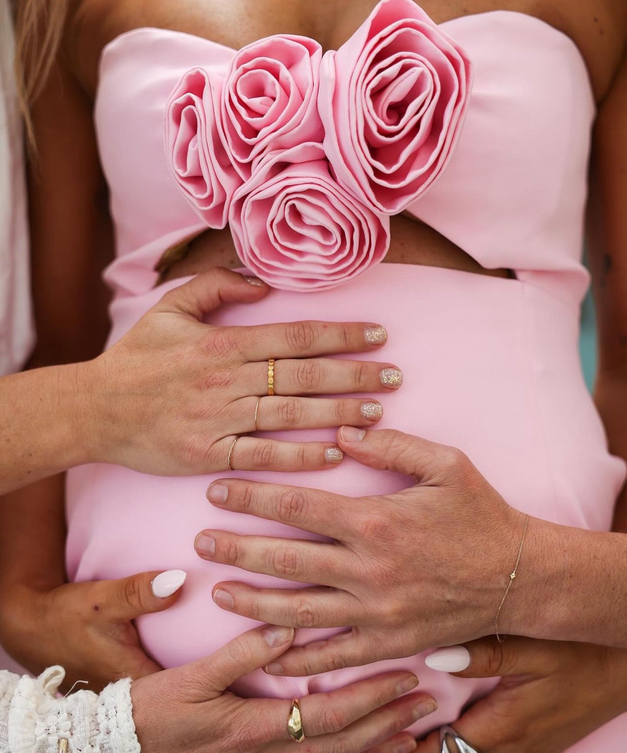Yojani Valencia Dress, Baby Pink