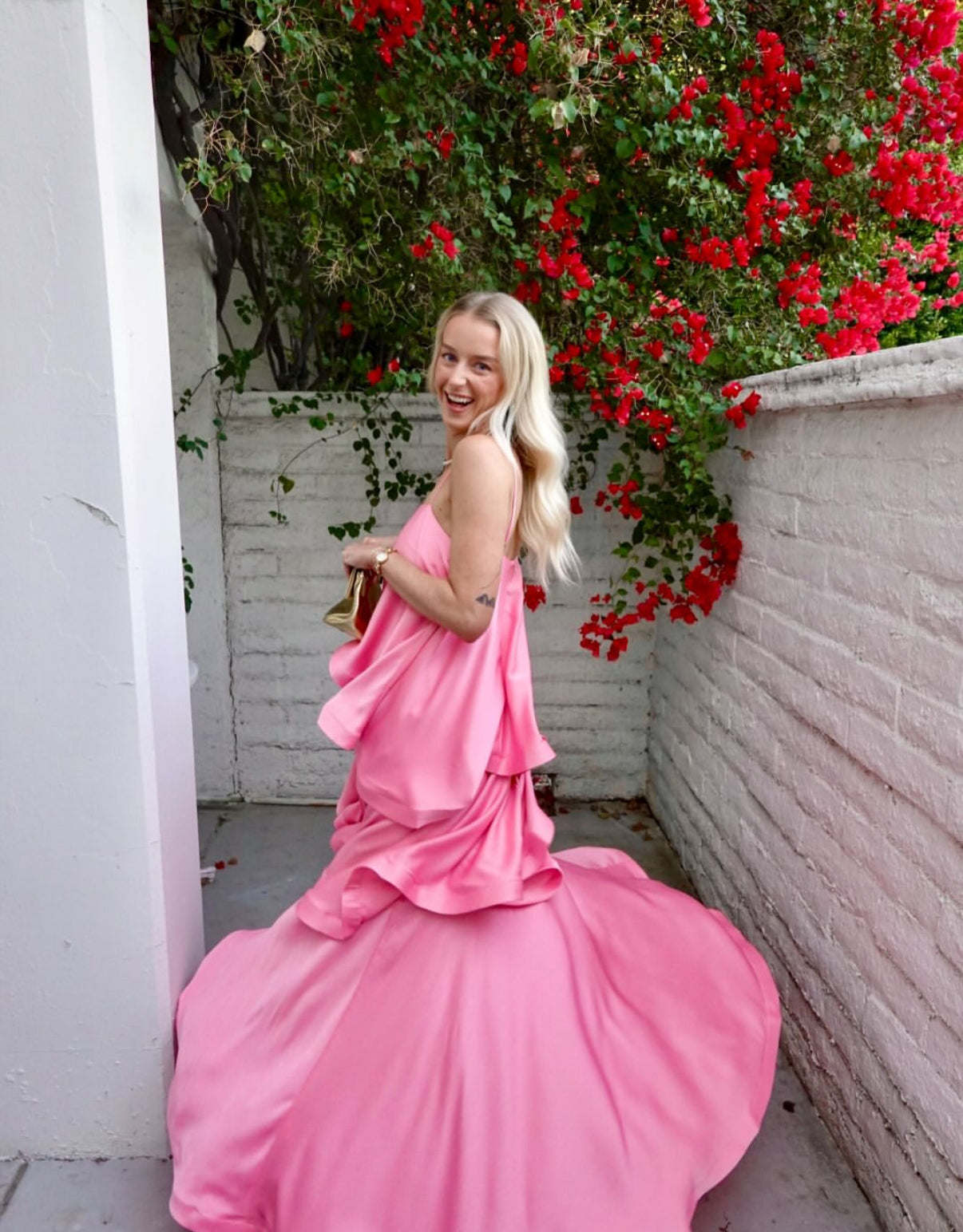 Tilly Tiered Gown, Pink