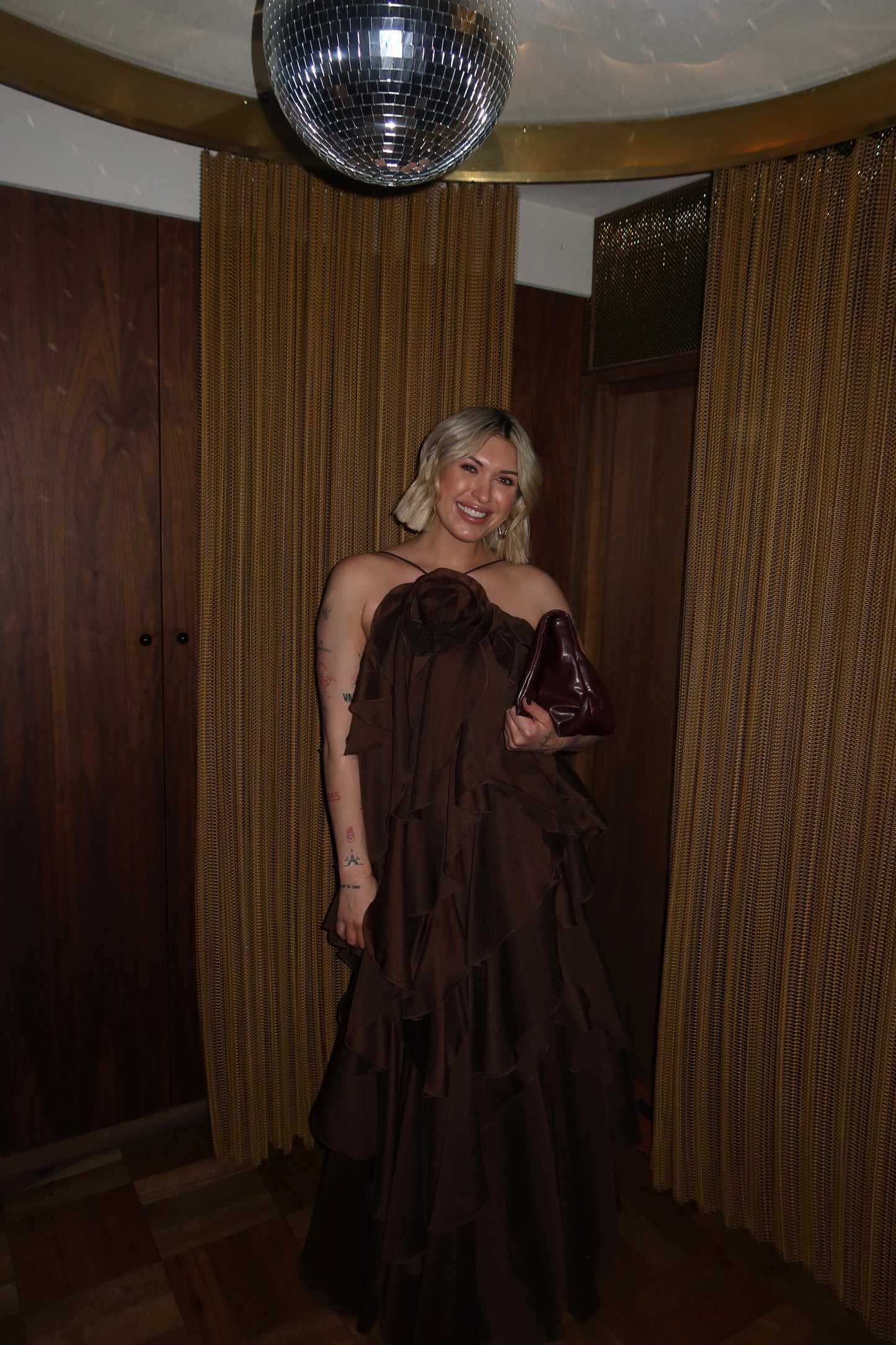 Aje Pandorea Layered Maxi Dress,Brown