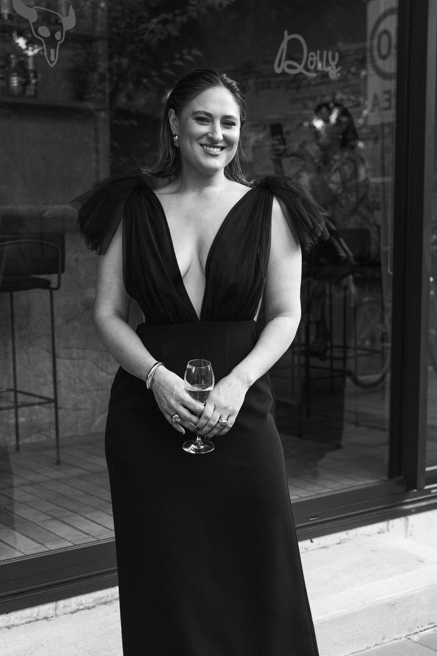 Sonya Como Gown, Black