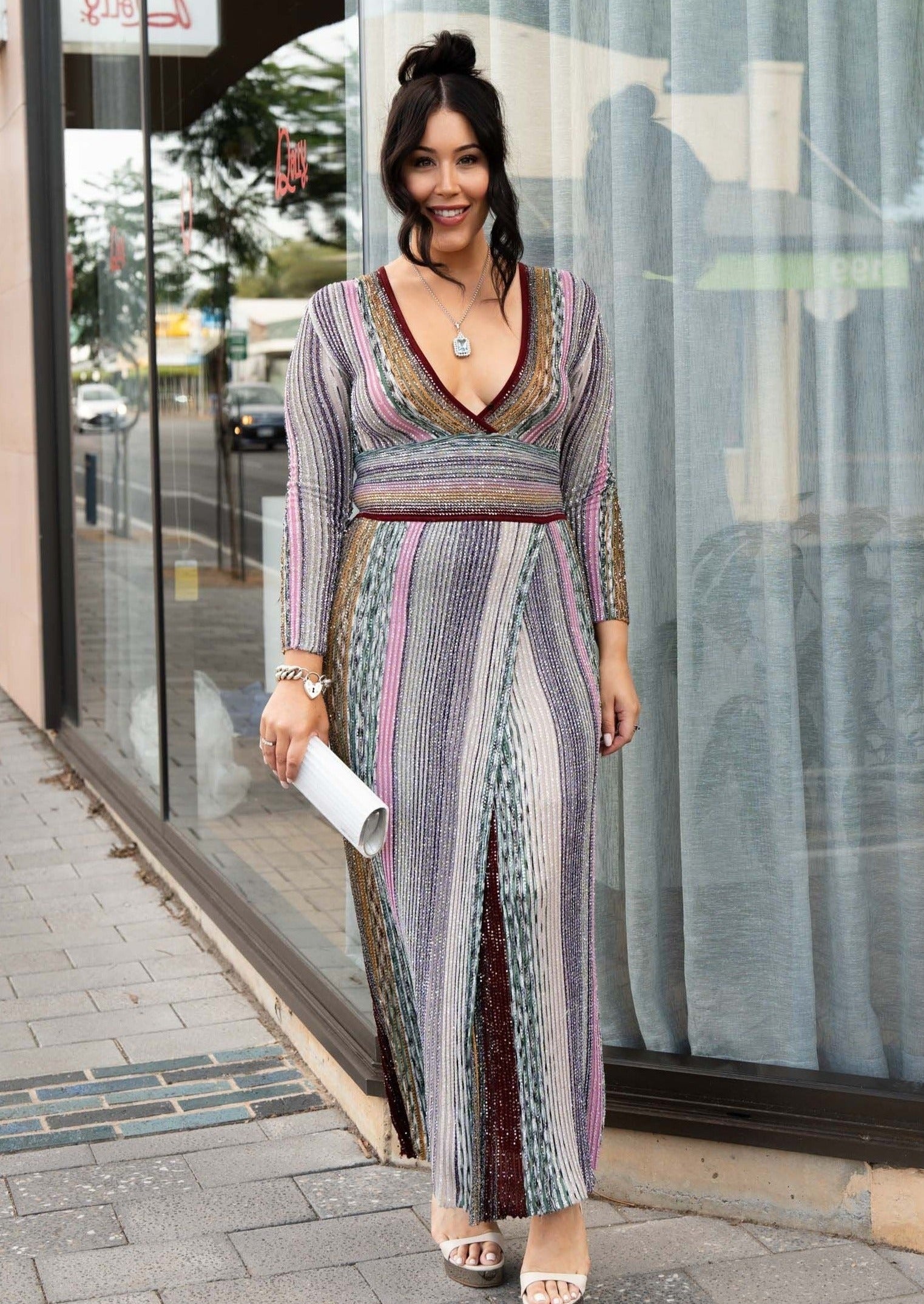 Missoni Sequinned Crochet Knit Maxi Dress – Plus One Dress Hire