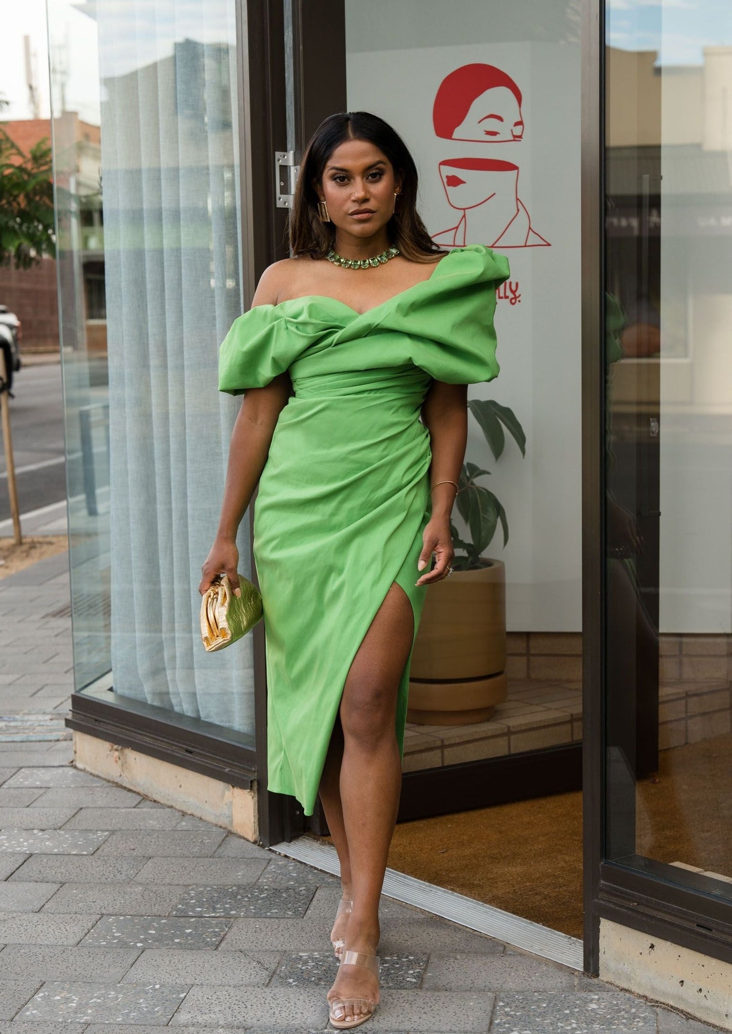 Rachel Gilbert Gia Dress, Green