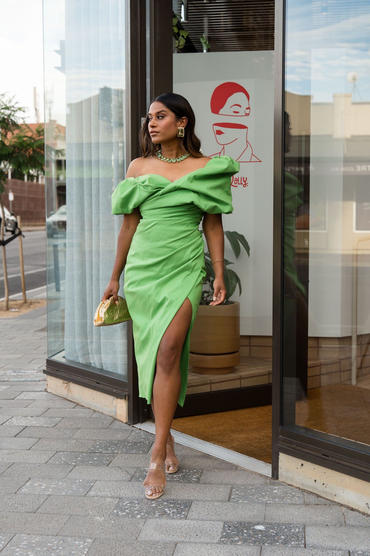 Rachel Gilbert Gia Dress, Green