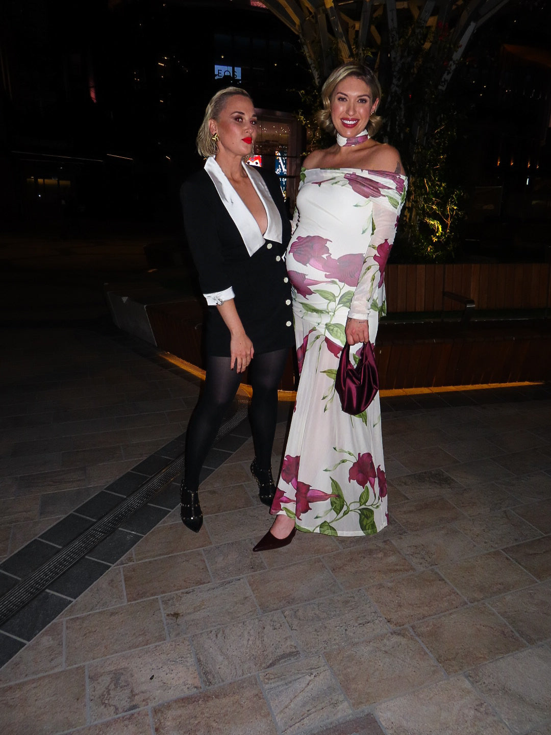 By Nicola Belle Maxi Dress in Bordeaux Flora
