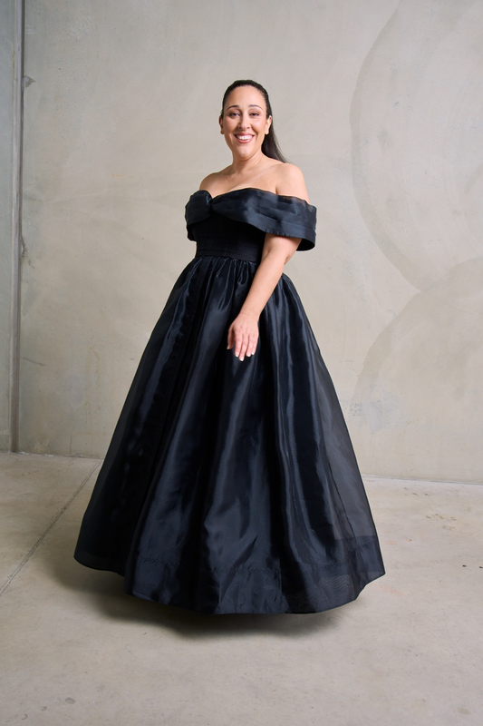 Aje Cordelia Corseted Maxi Dress, Black