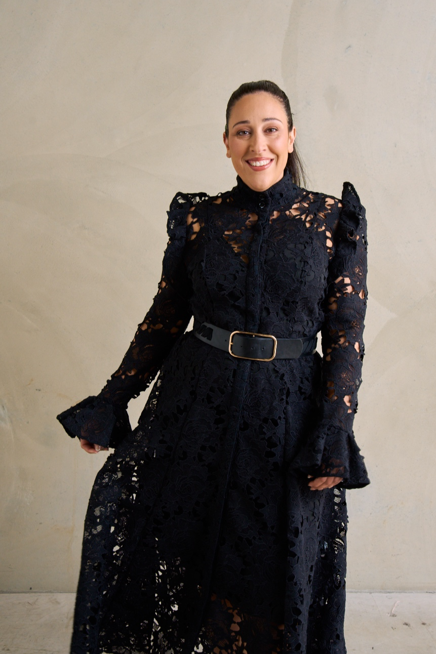Leo Lin Aliyah Lace Butterfly Dress, Black