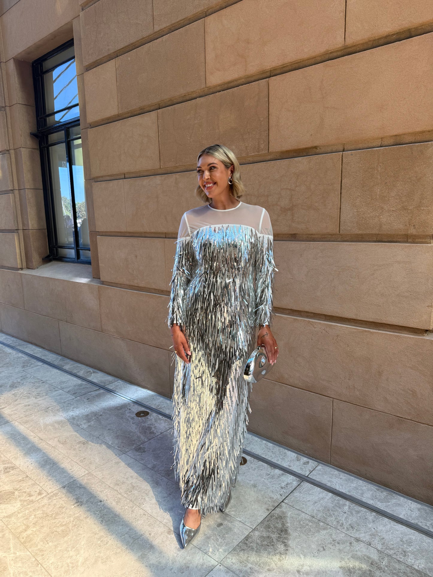 Silver Sequin Icicles Dress