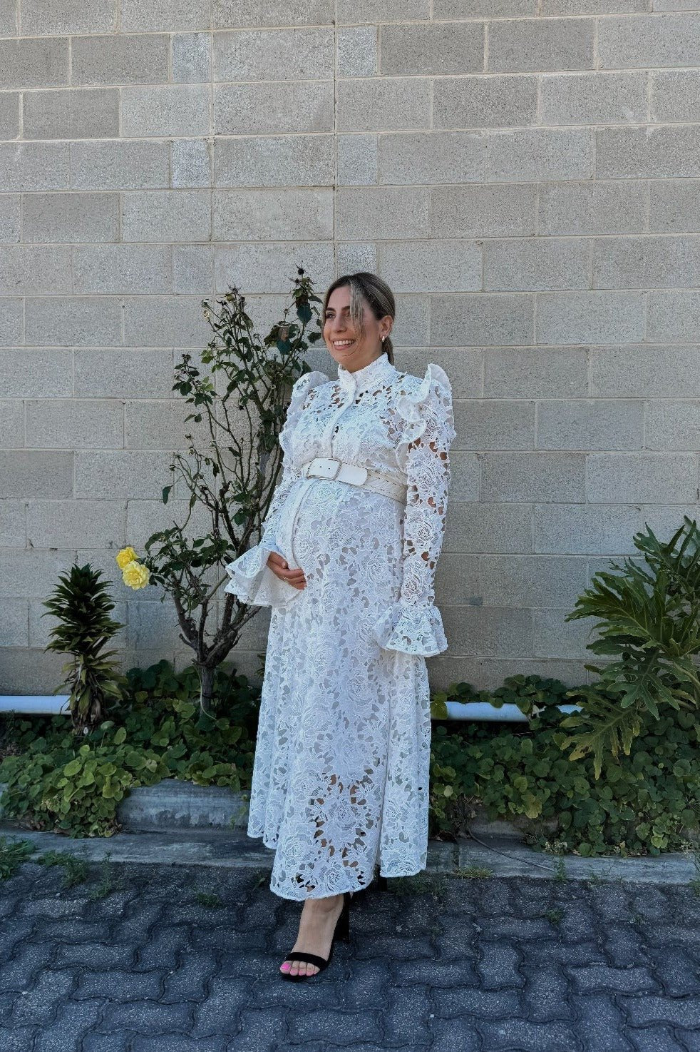 Leo Lin Aliyah Lace Butterfly Dress, Snow