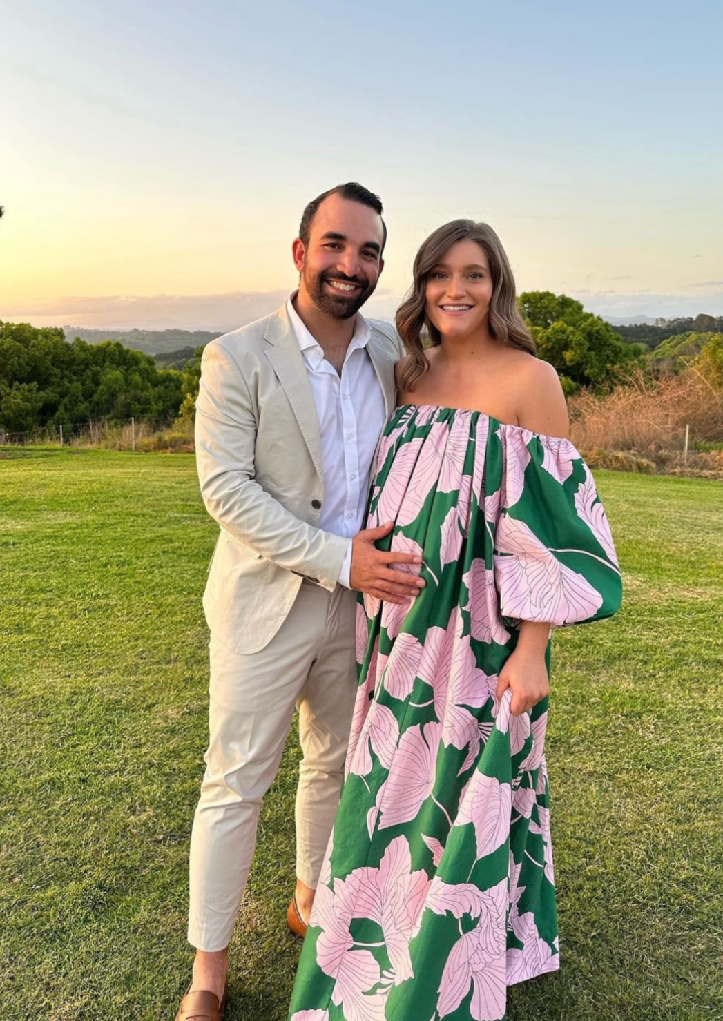 Rachel Gilbert Violet Printed Gown