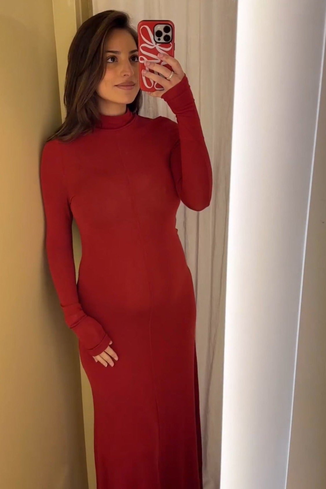 St Agni Jersey Maxi Dress, Rouge