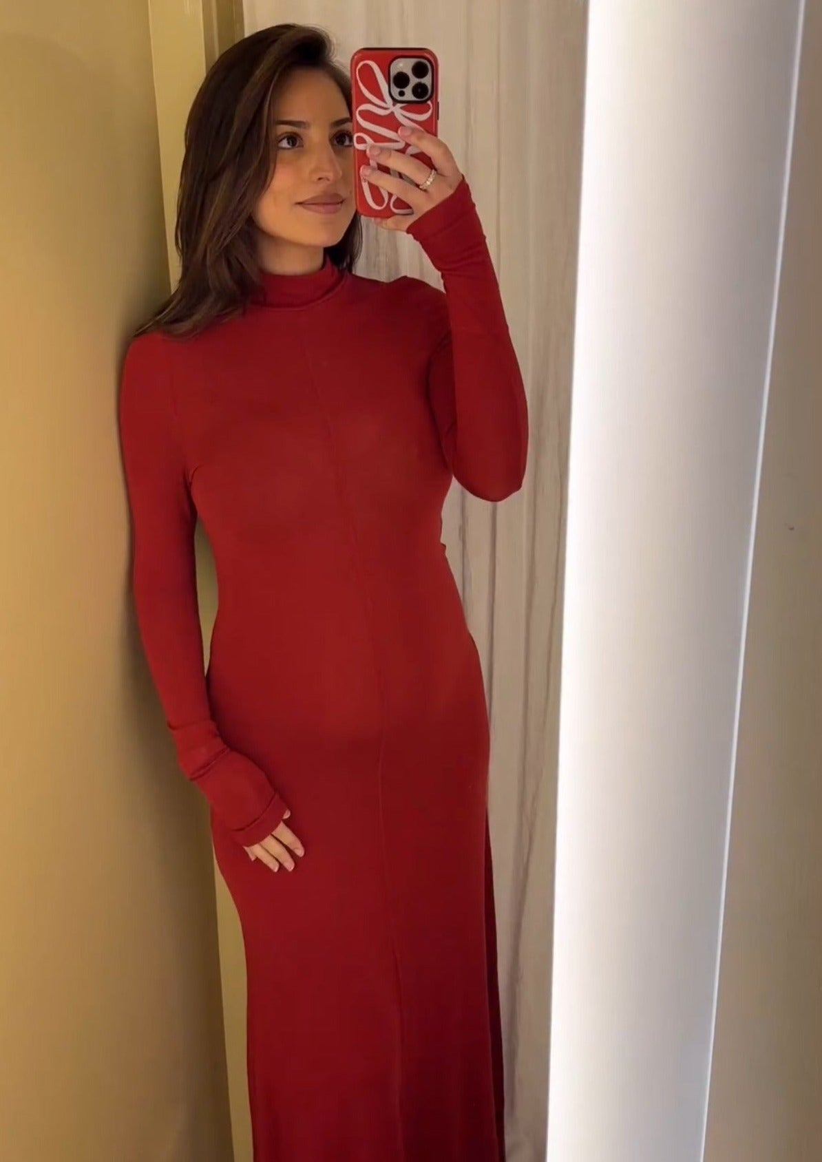 St Agni Jersey Maxi Dress, Rouge