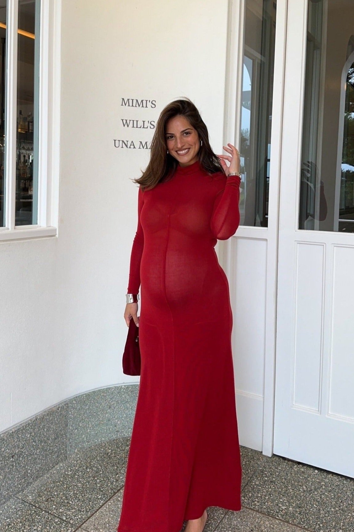 St Agni Jersey Maxi Dress, Rouge