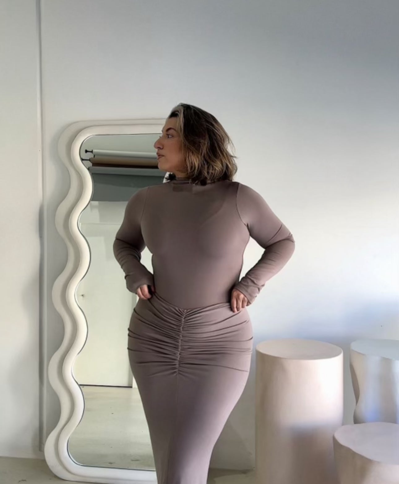 Effie Kats Kayson Maxi Skirt & Leotard, Nutmeg