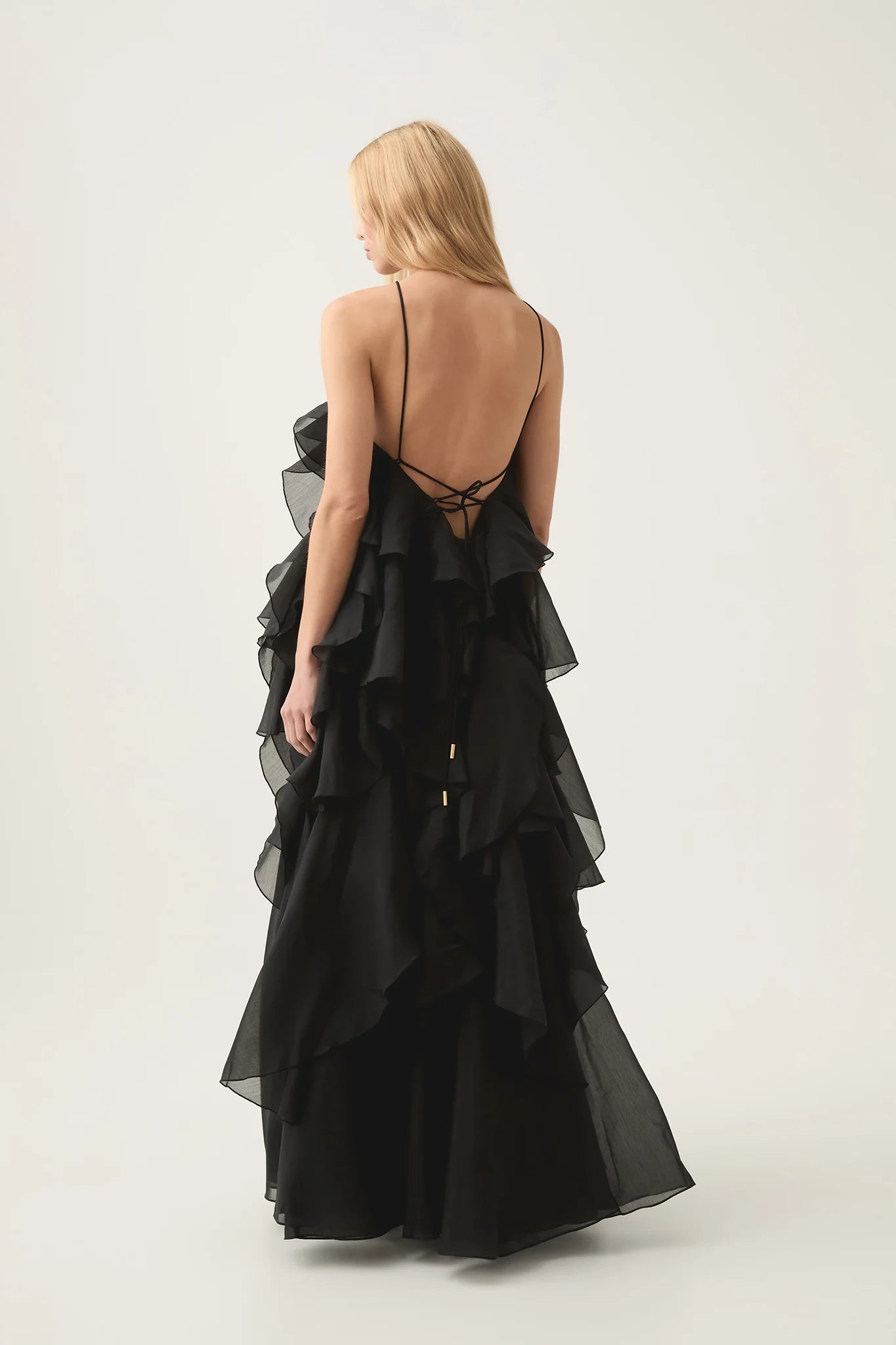 Aje Pandorea Layered Maxi Dress,Black
