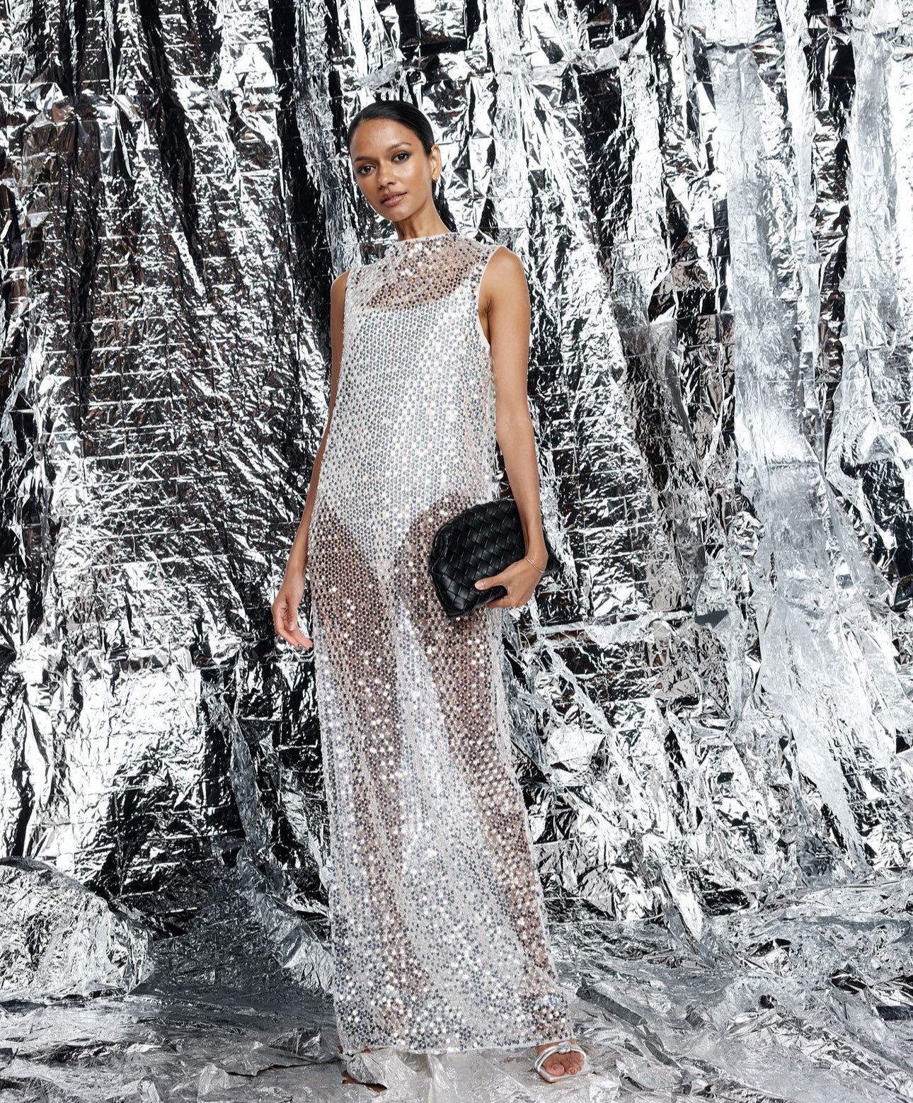 Shona Joy Asteri High Neck Sleeveless Maxi Dress