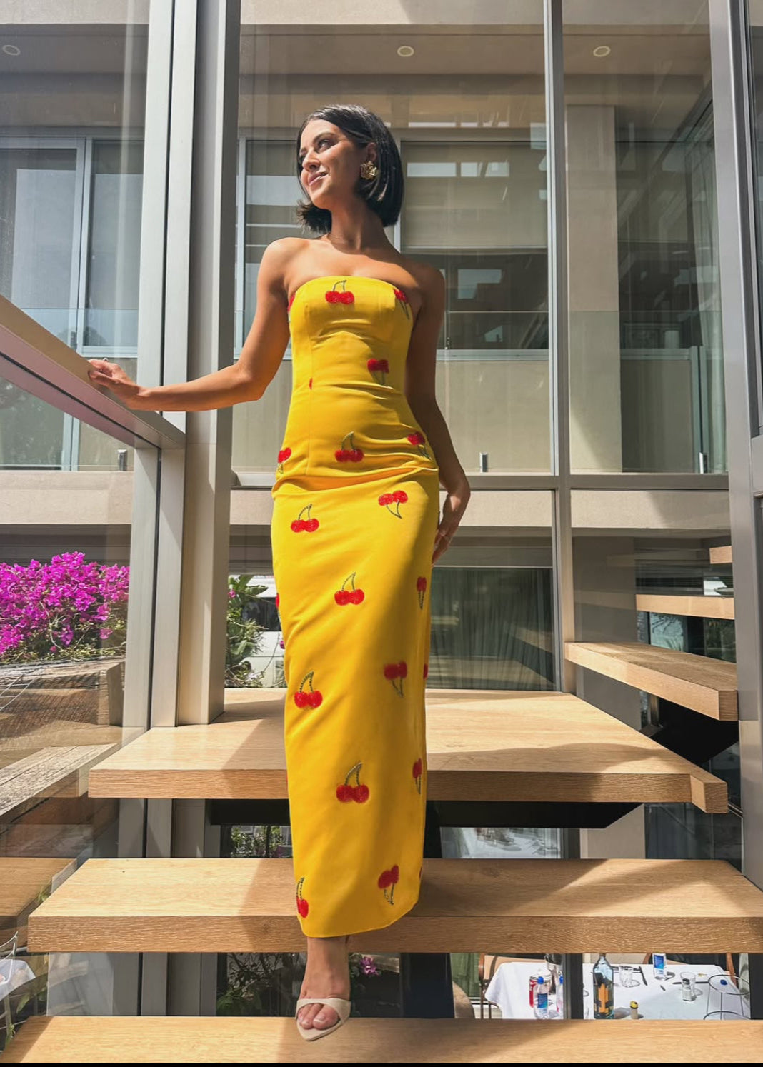 Leo Lin Rayna Embellished Bustier Maxi Dress, Cherry Beading Plus One Dress Hire Leo Lin Rayna Embellished Bustier Maxi Dress, Cherry Beading Plus One Dress Hire