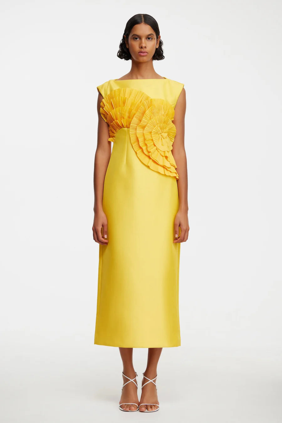 Acler Glynde Midi Dress, Honey Gold