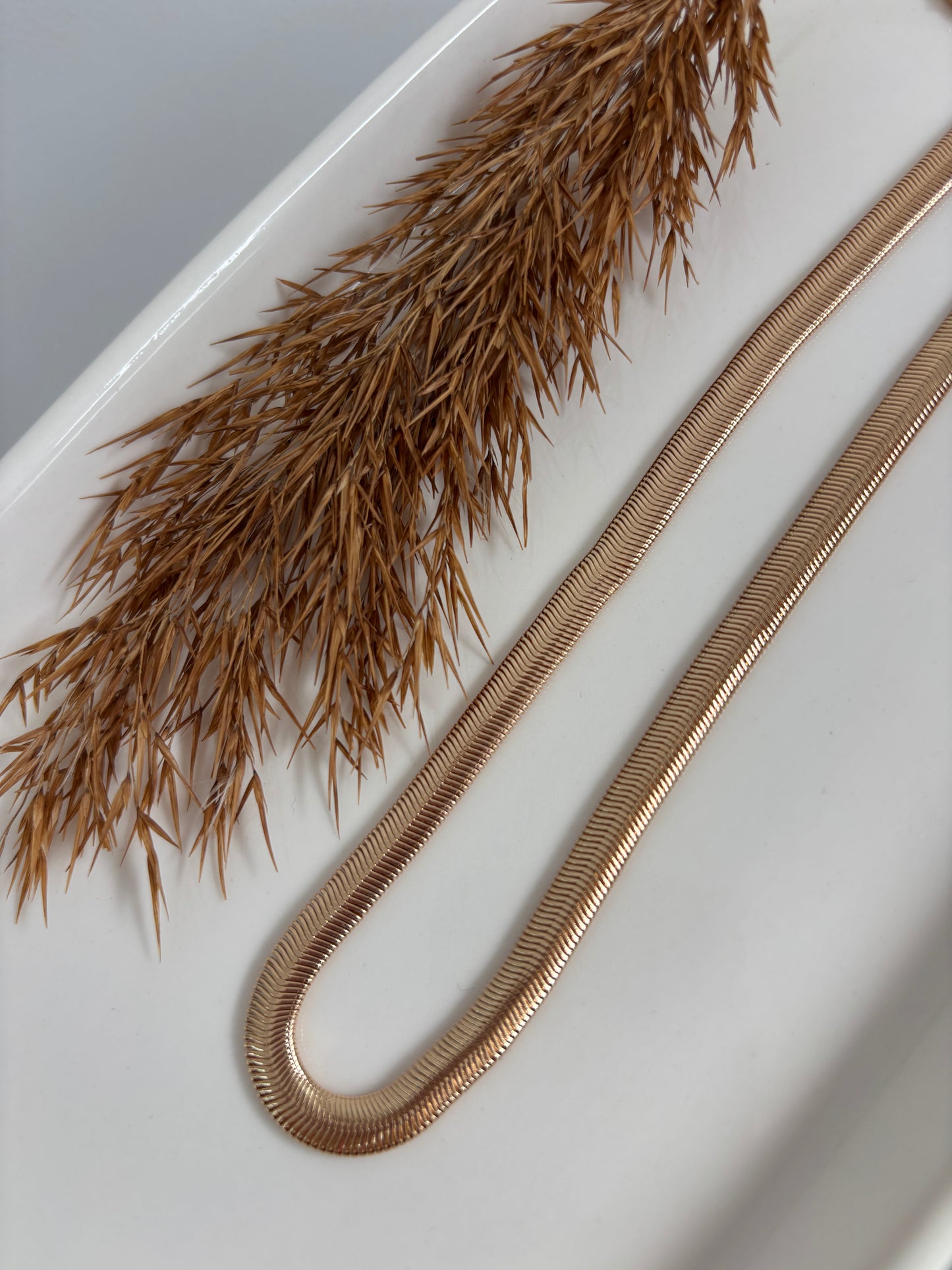 Snake chain necklace (Rose Gold)
