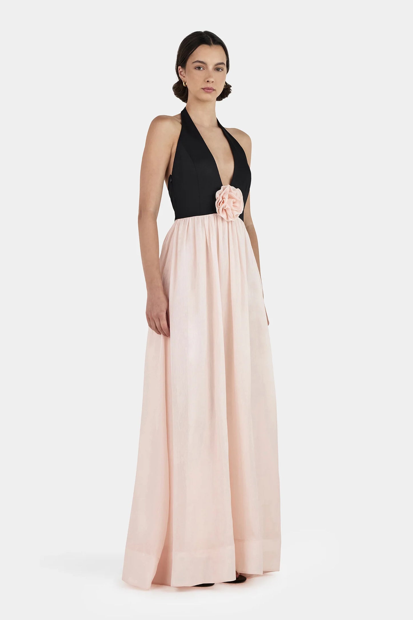 Calla Maxi Dress Black/Pink