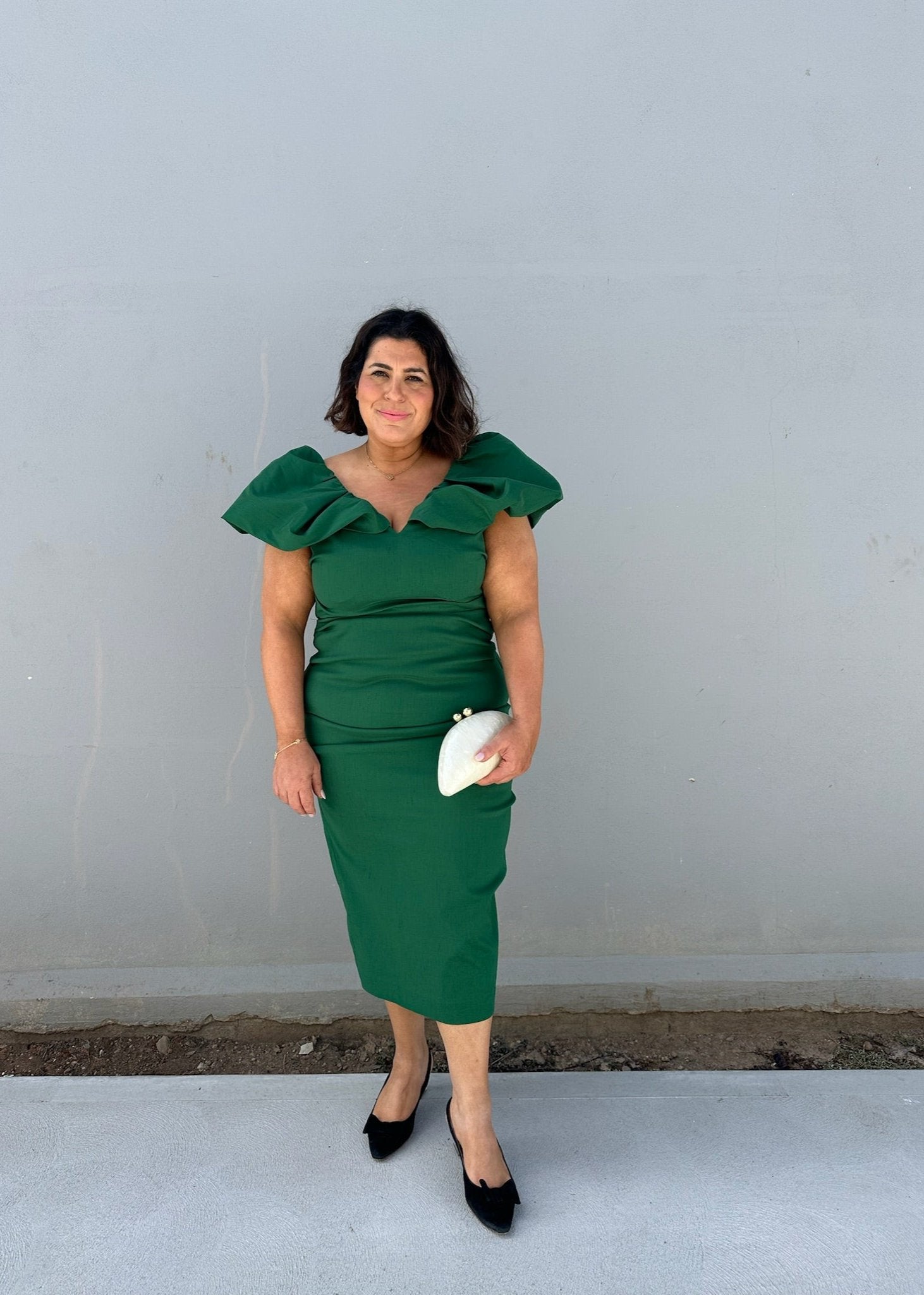 Rachel Gilbert Frey dress, green Plus One Dress Hire Rachel Gilbert Frey dress, green Plus One Dress Hire