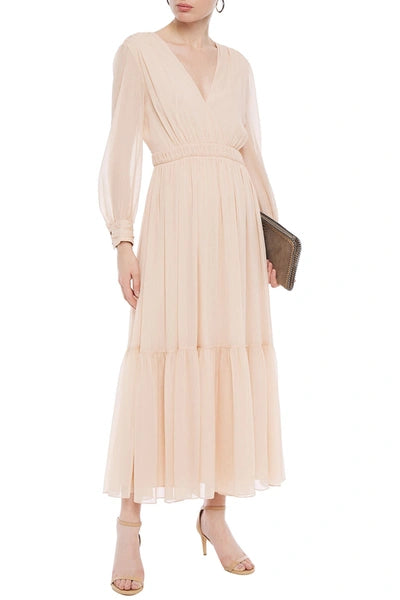 Chaireen Matallic Georgette Gathered Maxi Dress