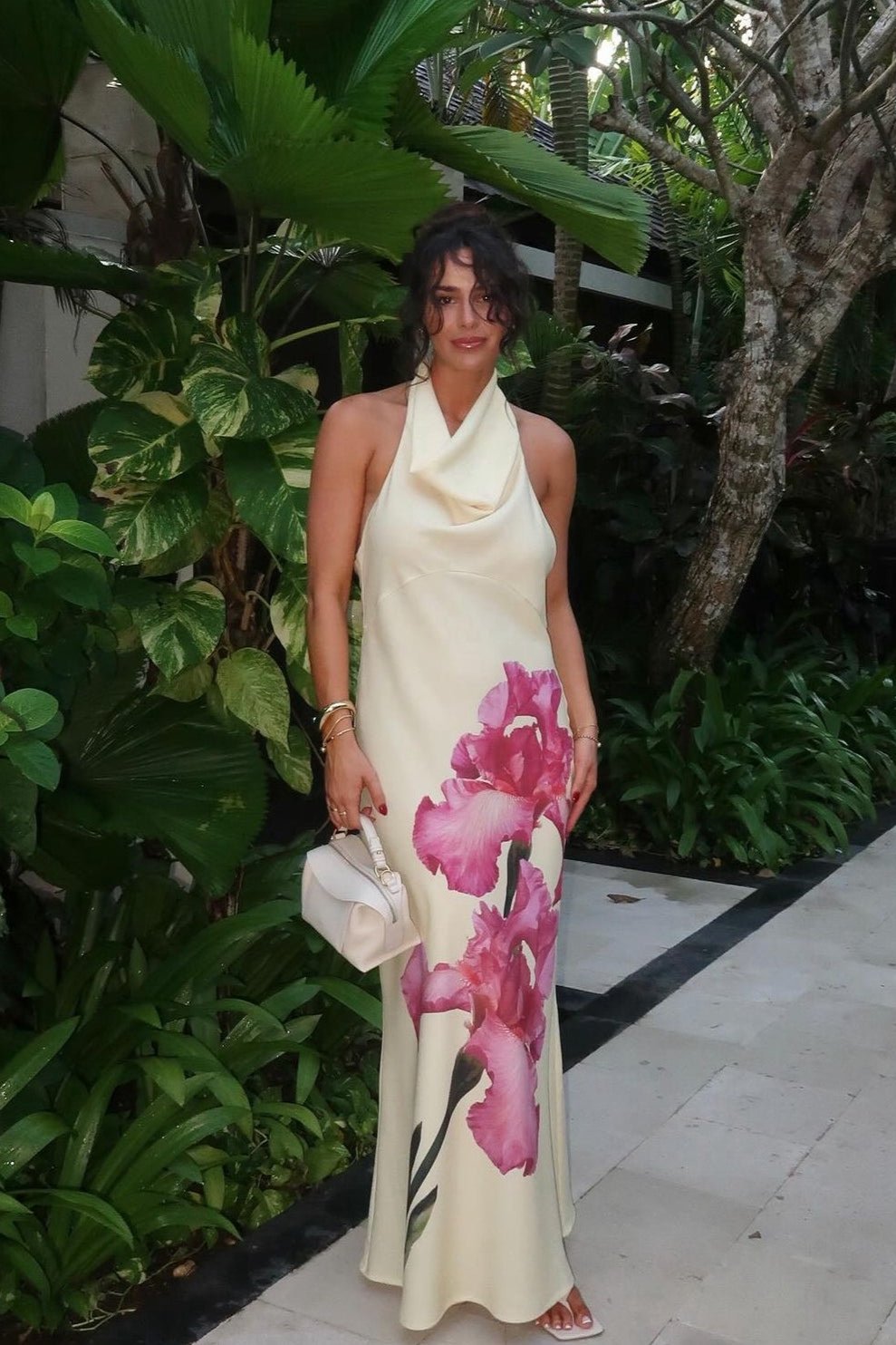 With Harper Cowl Slip Dress, Iris Floral