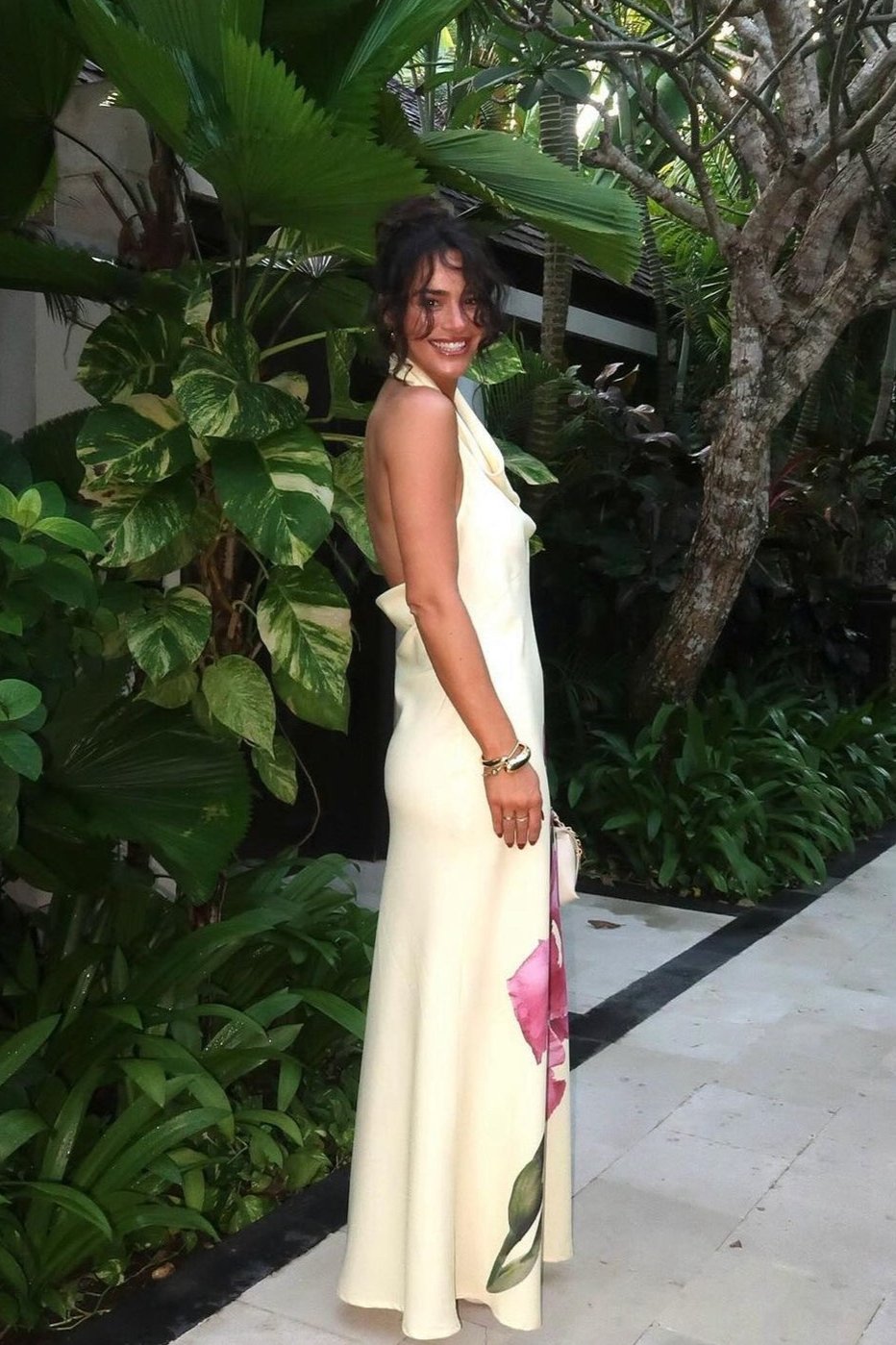 With Harper Cowl Slip Dress, Iris Floral