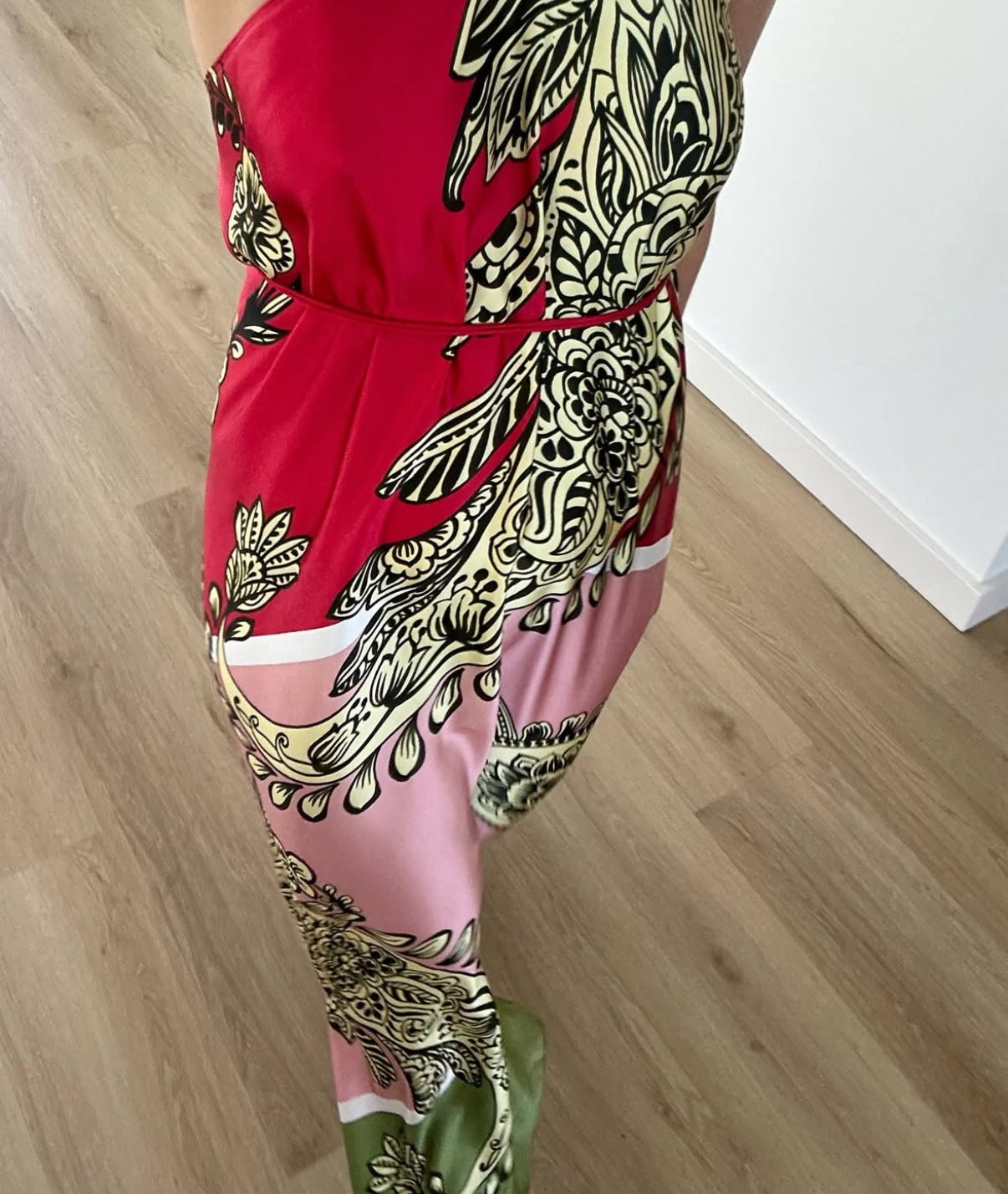 Scanlan Theodore Silk Harrow Print Dress