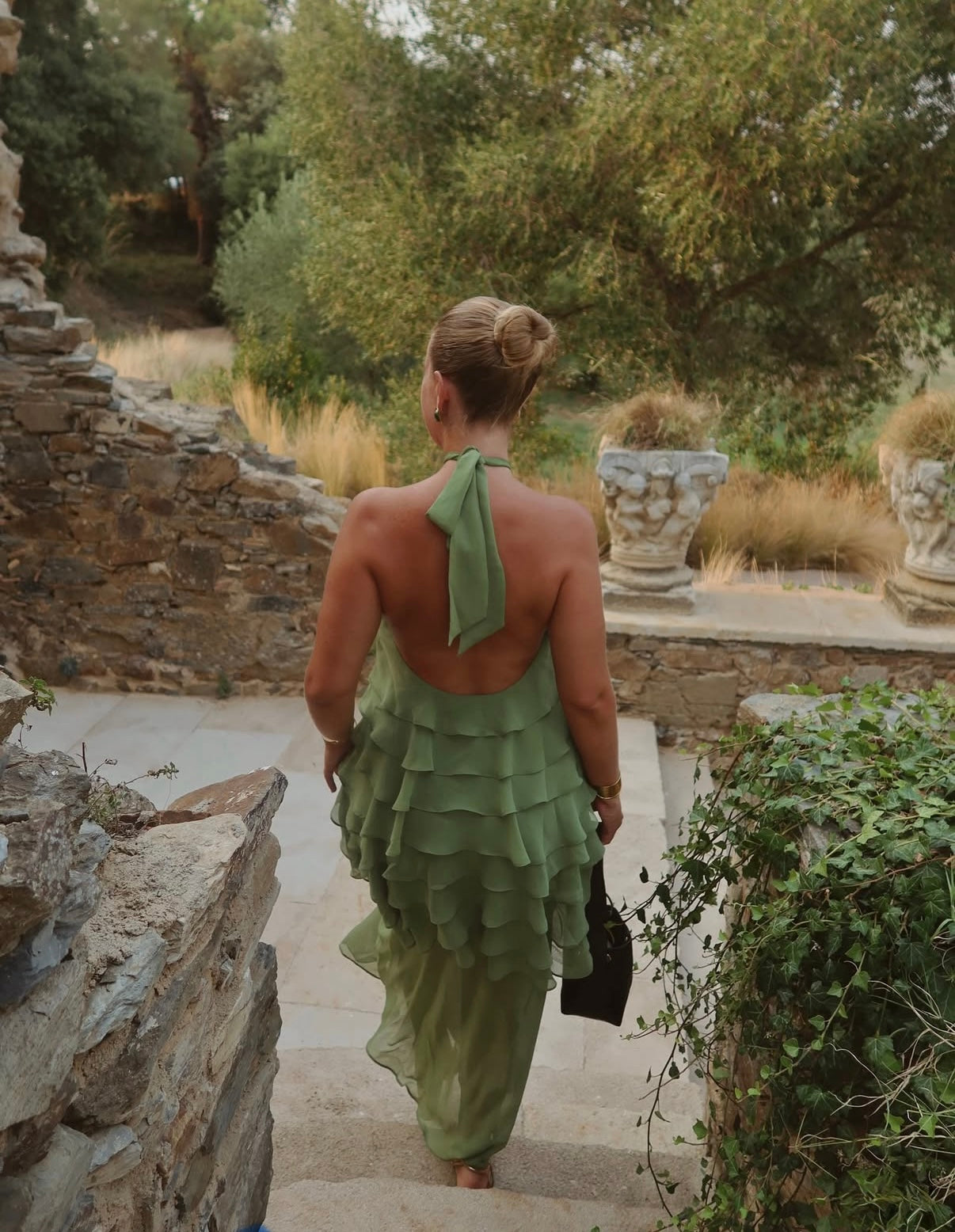 Gaia Tiered Maxi Dress, Juniper