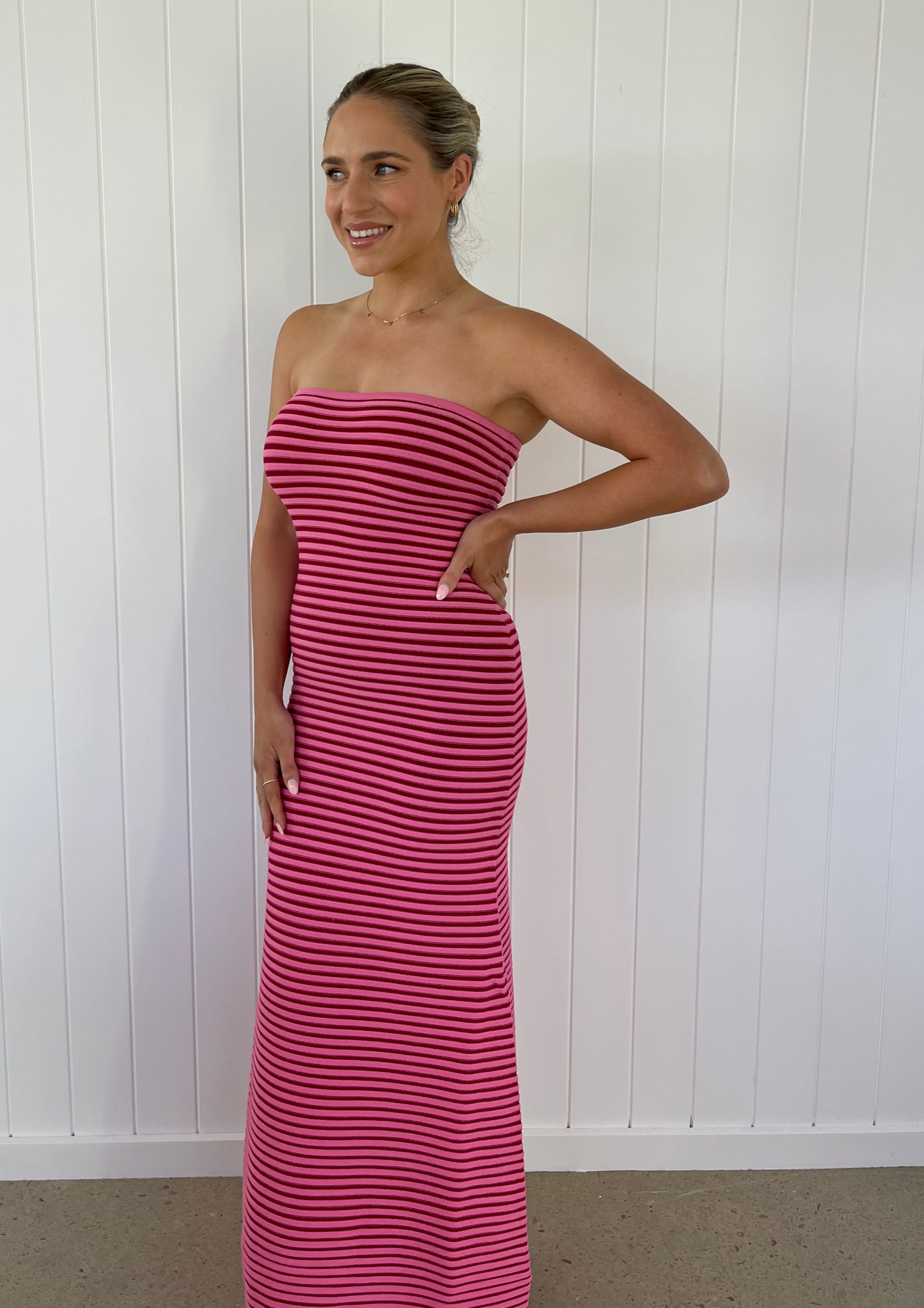 The Wolf Gang Sunmor Knit Maxi Dress, Candy