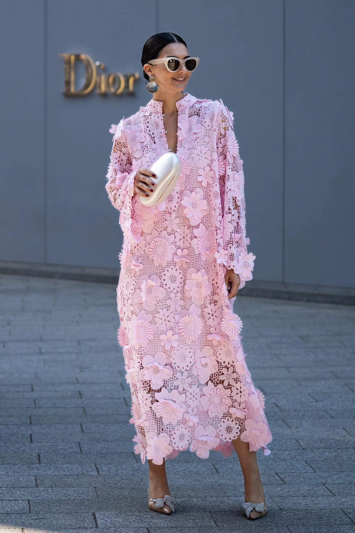 Marielle Almelo Estelle Lace Pink Dress