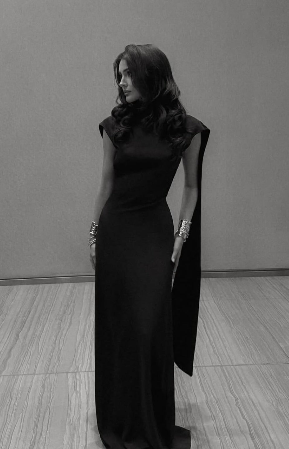 Odd Muse Drape Back Maxi Dress, Black