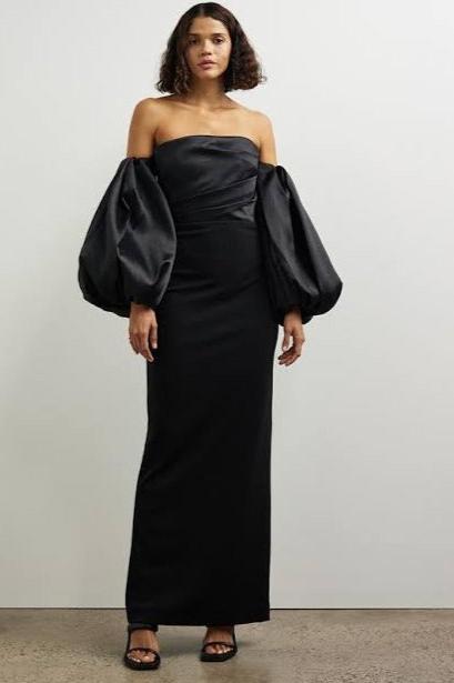 Solace London Carmen Maxi Dress, Black