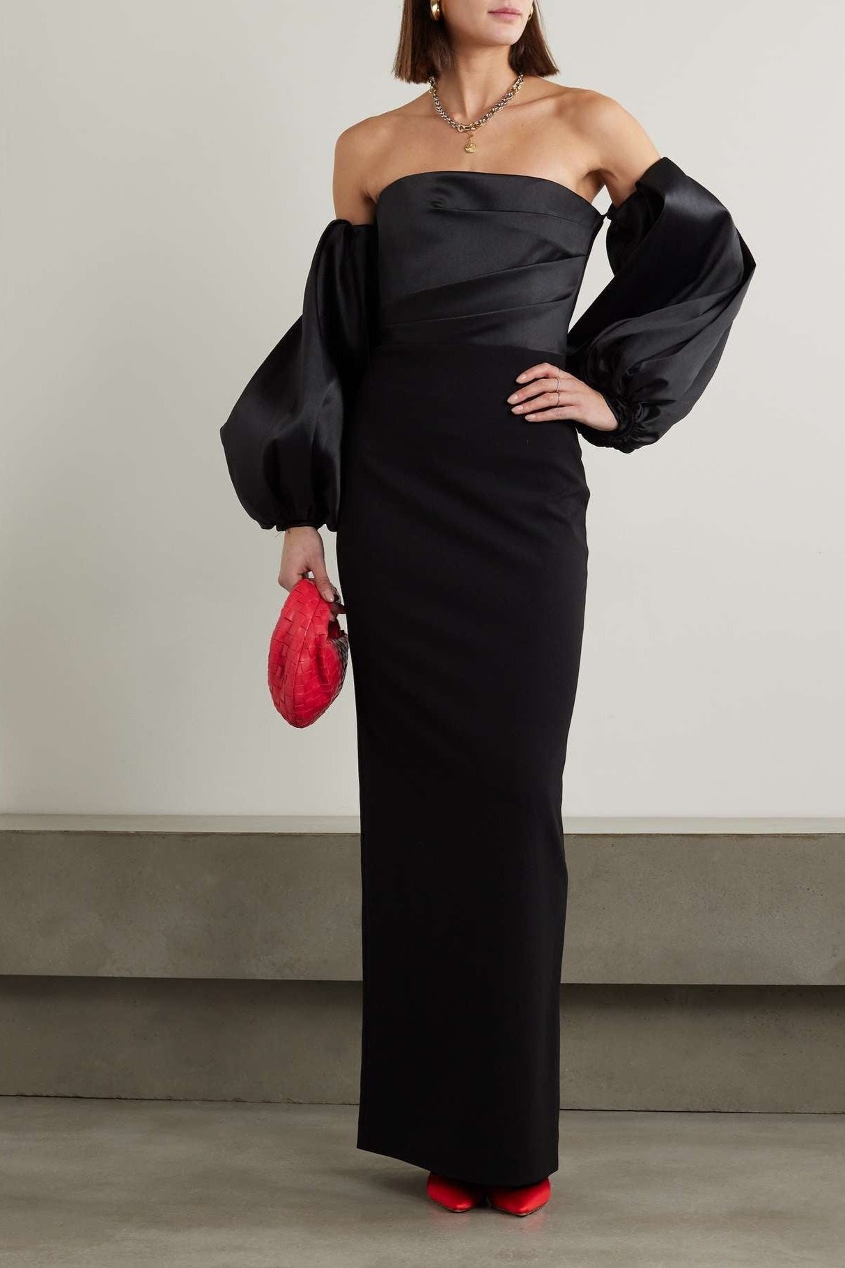 Solace London Carmen Maxi Dress, Black
