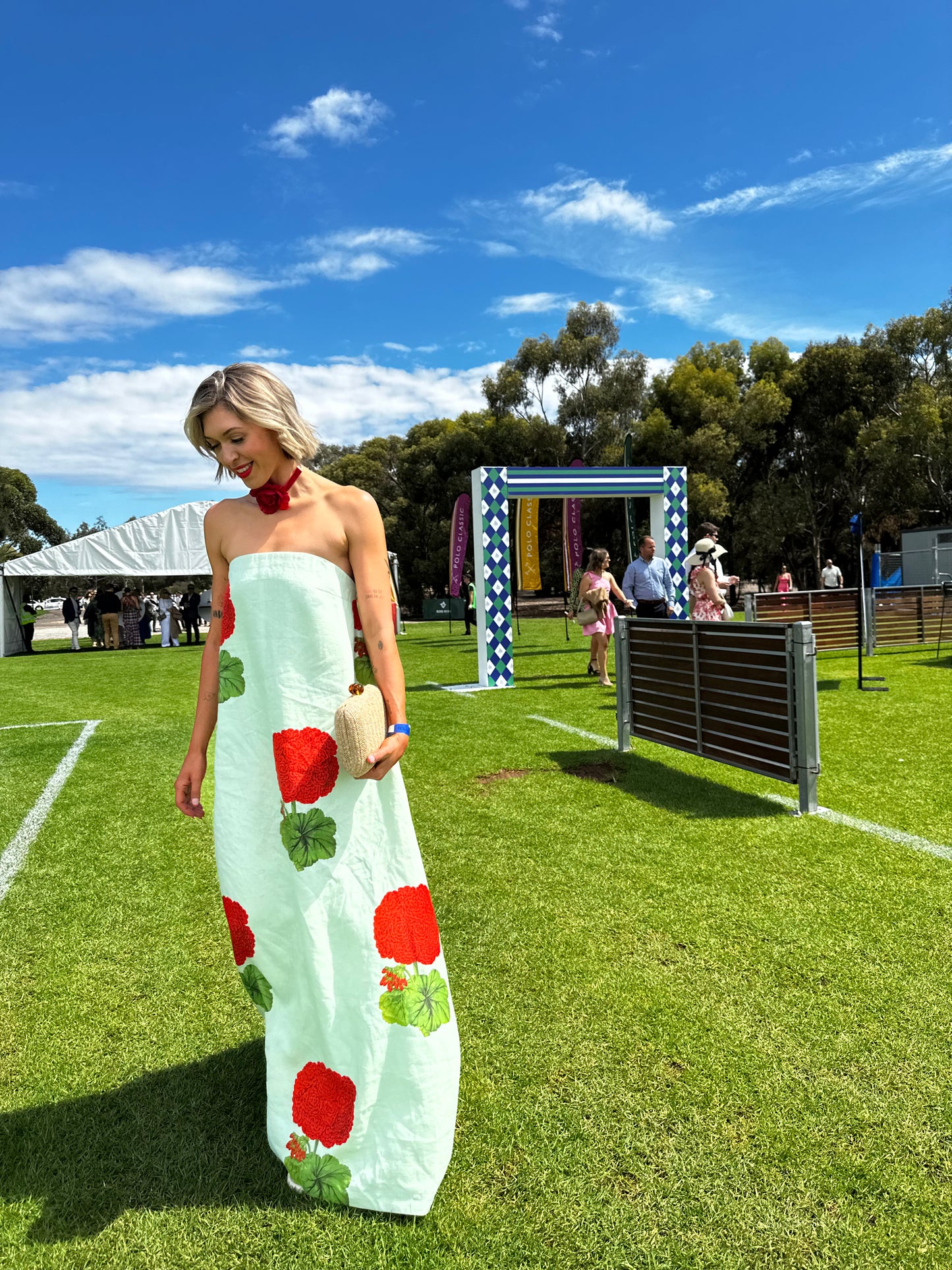 Oroton Posie Geranium Print Gown