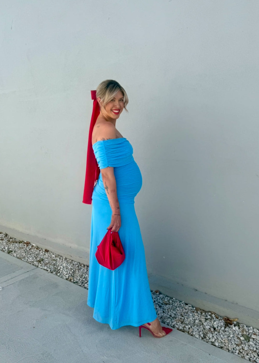 by nicola fiesta off shoulder maxi dress By Nicola Fiesta Off Shoulder Maxi Dress in Fiesta Coco & Lola