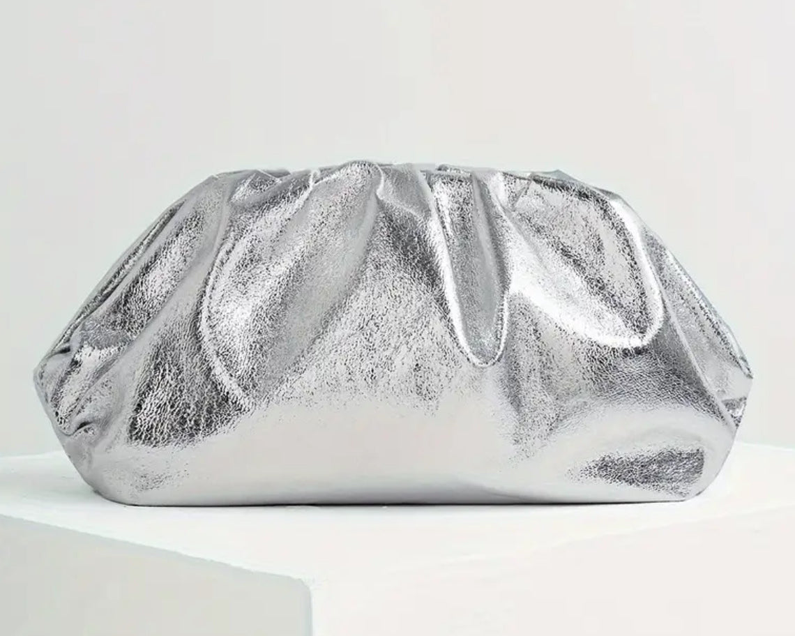 Bagette Clutch, Silver