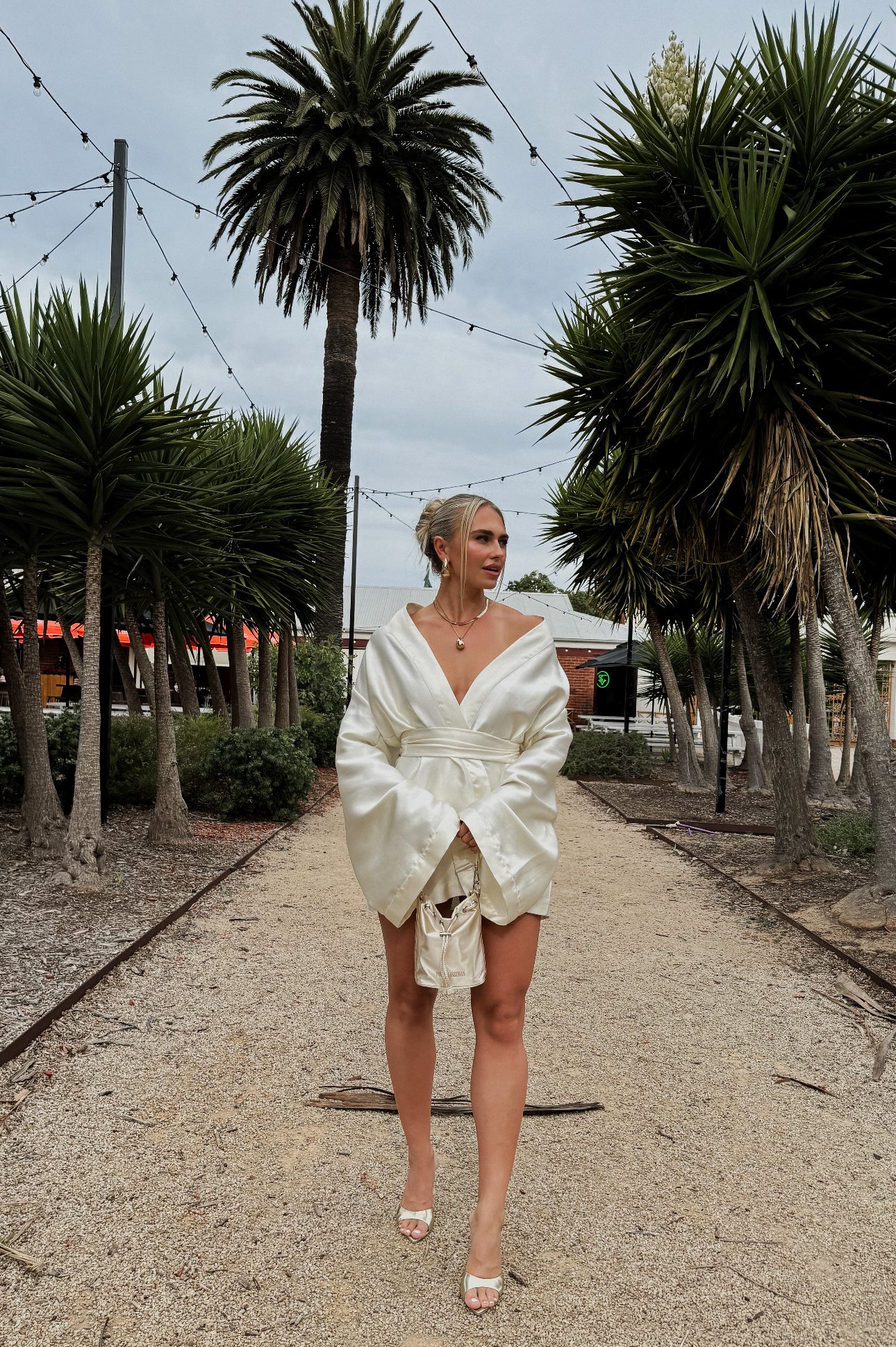 Khirzad Femme Rio Nina Robe Dress, Ivory