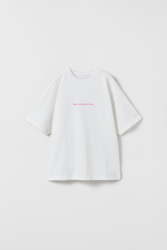 Plus One Kids Everyday Tee - Boys wear pink too