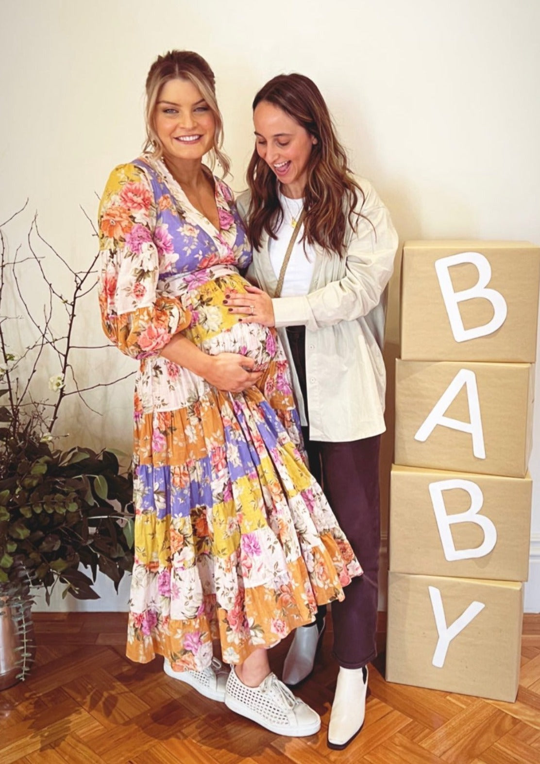 Zimmermann Pattie Wrap Midi Dress, Rainbow