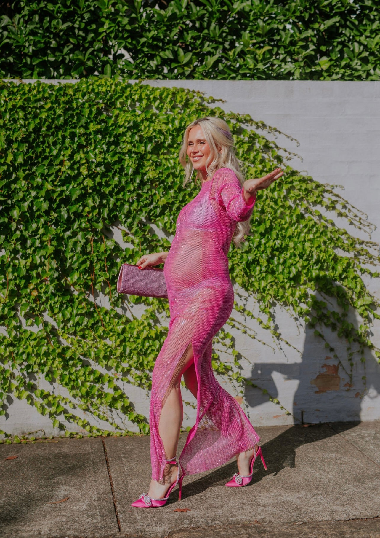 Santa Brands Diamond Maxi Dress, Pink