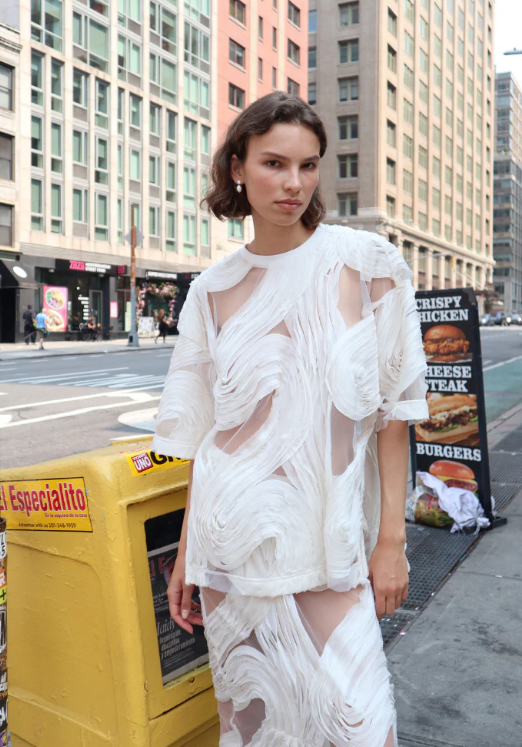 Delmare Top & Skirt,  Ivory