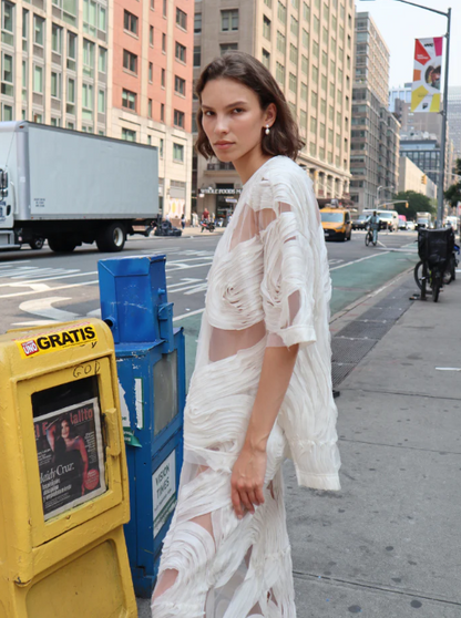 Delmare Top & Skirt,  Ivory