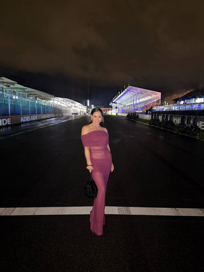 Windsor Gown, Burgundy