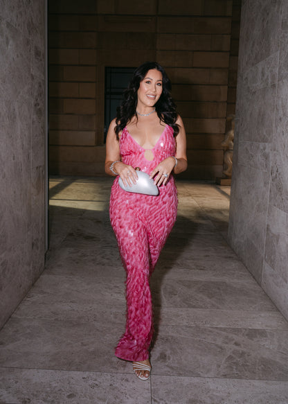 Misha The Sapphire Sequin Dress, Pink